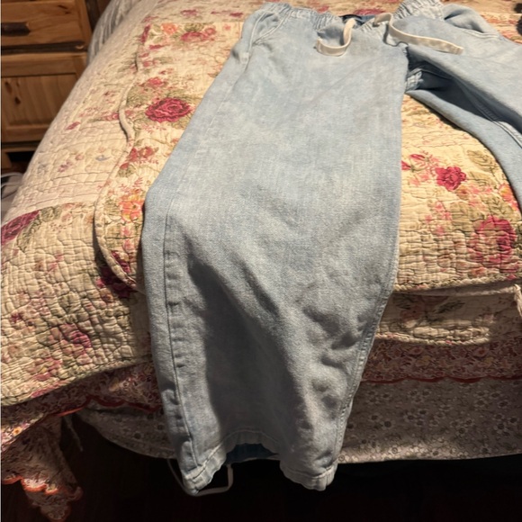 Light Blue Drawstring Pants - Picture 3 of 8